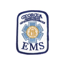 Georgia EMT Patch Embroidered GA Emergency Medical Technician Uniform Crest - F 12