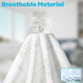 Well-Being Textiles Waterproof Mattress Protector Cover- Bamboo Viscose 260 GSM Mattress Cover, Breathable, Noiseless, Fitted Style, Fits Upto 15 Inches deep Mattress (California King)