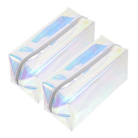 Housoutil 2pcs Makeup Bag for Women Jelly Travel Cosmetic Pouch for Toiletries Cosmetics and Essentials for Birthdays and Holidays