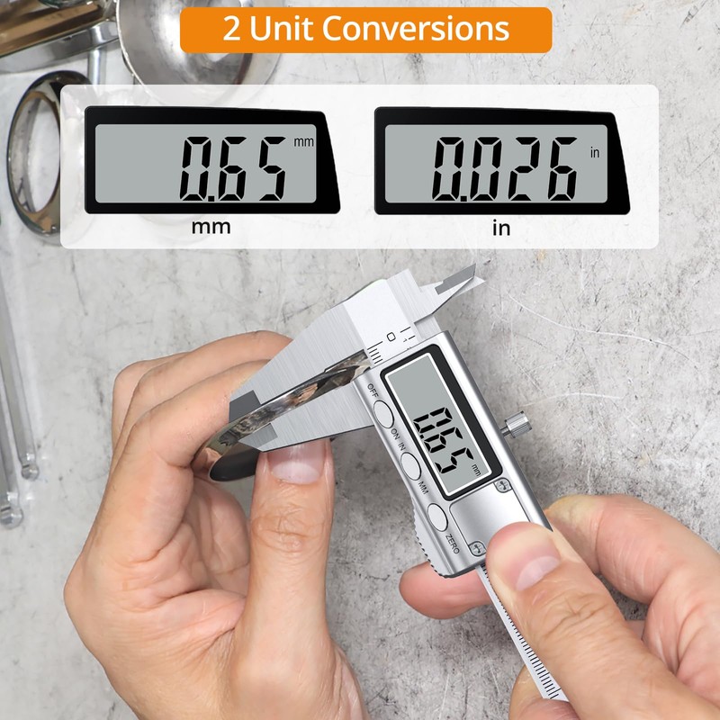Neoteck 4 inch/100mm Digital Caliper, Stainless Steel Electronic Calipers Measuring