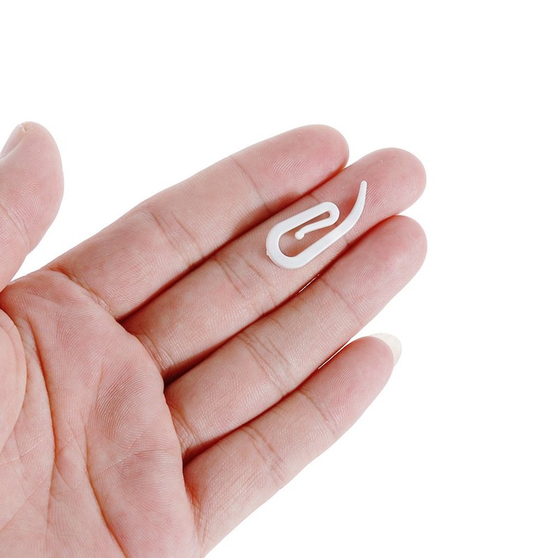 Anpro Pack of 120 Plastic Curtain Hooks White 2.8 x