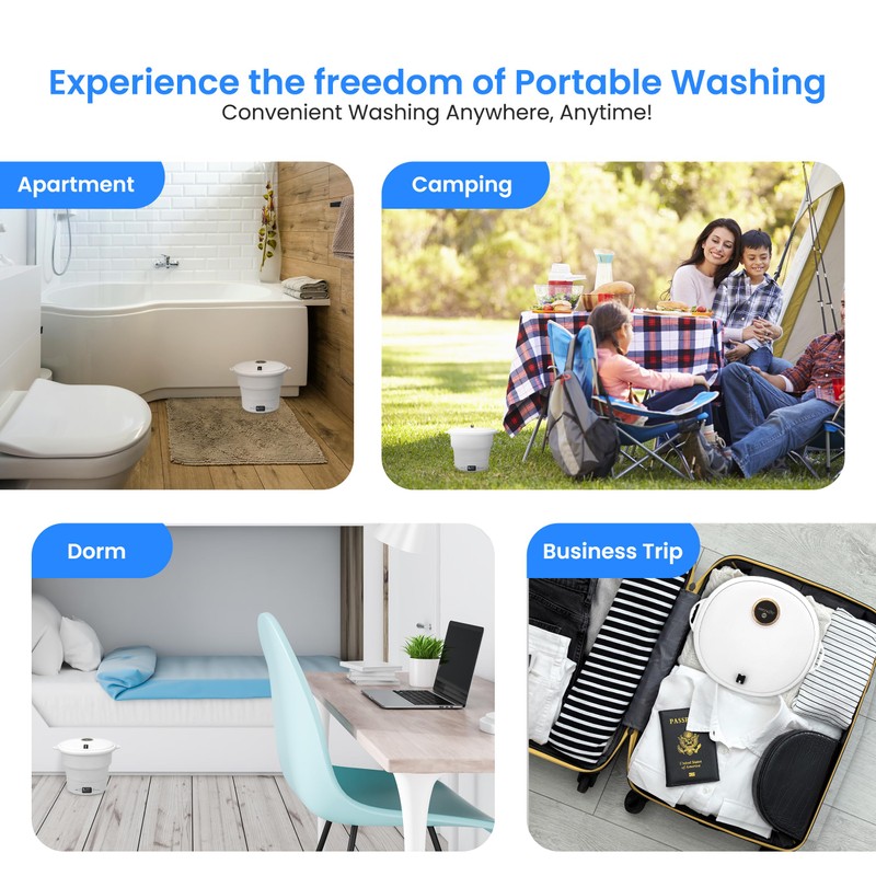 SereneLife PUCWM44.5 Portable Mini Washing Machine Bucket Washer for Clothes