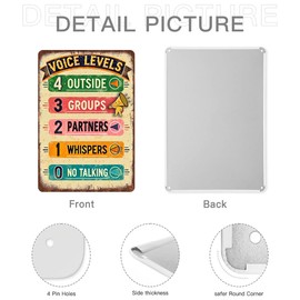 Classroom Decor Voice Level Metal Tin Sign Classroom Posters Class Rules Poster Classroom Supplies For Teachers Elementary Calm Down Posters For Classroom 8x12inches