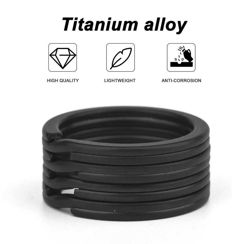 TI-MULTI (Ti) Titanium Black Key Holder Ring Lightweight Outer Diameter
