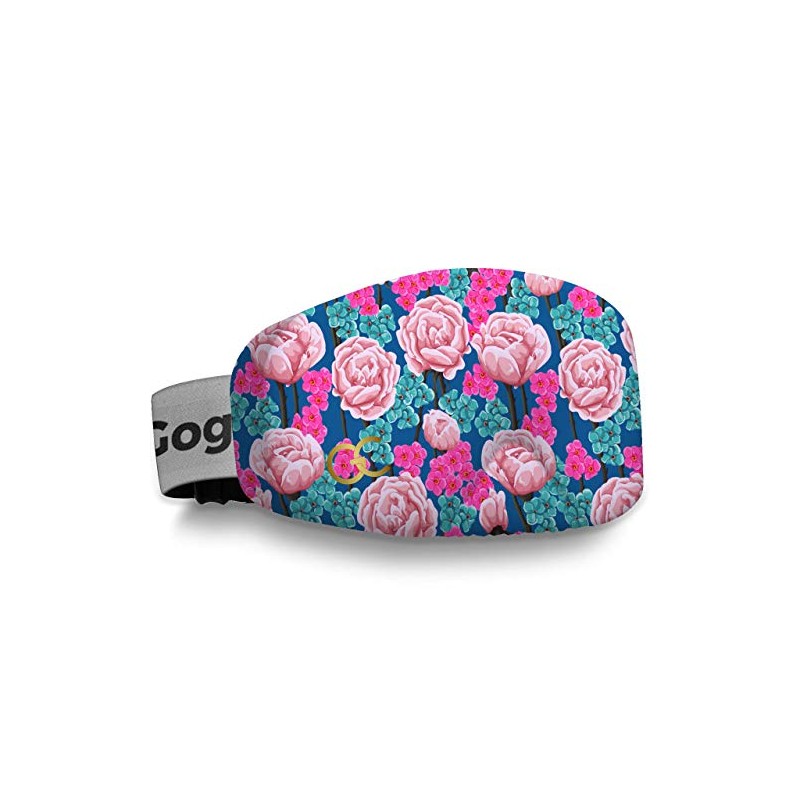 GogglesCover: Protective ski goggles cover, pink blue flowers design