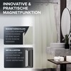 ovimar Kjelfossen Magnetic Shower Curtain, Beige, Washable, Quick-Drying, Anti-Mould Shower