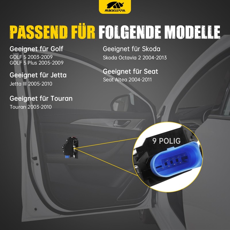 Front Left Door Lock for VW Golf 5, MIKKUPPA 3D1837015