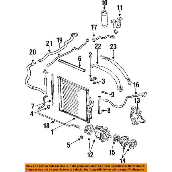 Genuine Honda 80331-SR1-A11 Condenser Pipe