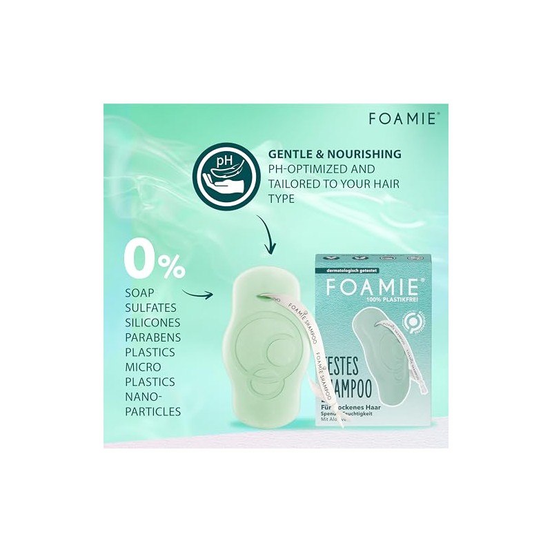 Foamie Shampoo Slido para Cabello Seco Sin Sulfatos y Parabenos