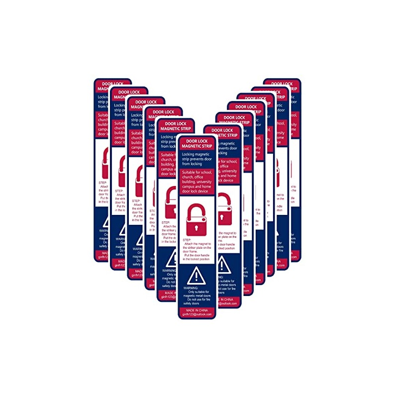 60 Pack Lockdown Magnetic Strips for School Office Public Business