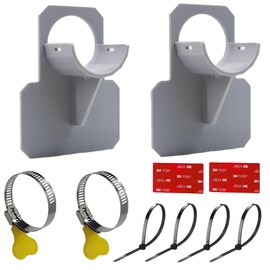 Pool Hose Holder Kink Protection Made of Plastic, Pack of 2 Pool Hose Holder, Hose Supports for Pools, with Cable Ties, 30 mm - 37 mm Pool Hose Holder, for Pool Hose (Grey)