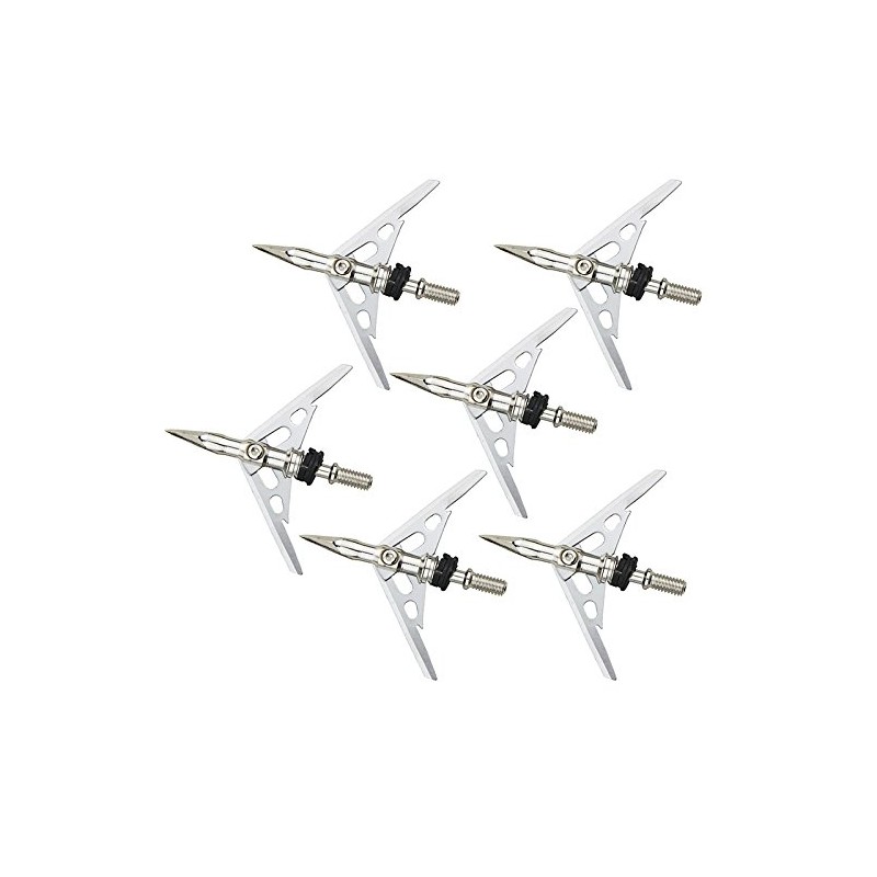 UP100 6PCS 2-Blade Broadheads Archery 50mm Cutting Diameter 100 Grain