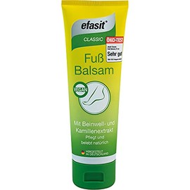 efasit Foot Balm, Foot Cream for Dry Feet and Daily Care with Comfrey, Chamomomile, Jojoba and Rosemary Oil, Vegan