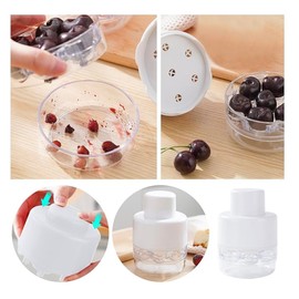 Generic Cherry Pitter Tool Pit Remover with 7 Individual Holes - Easy-to-Use Cherry Core Remover, Multi-Function Seed Remover Tool for Cherries, White