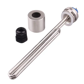 DERNORD 1.5" Inch (OD50.5mm) Tri-clamp Foldback Heating Element Stainless Steel Immersion Water Heater (240v 4500w)