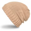 CASPAR MU084 Unisex Knitted Beanie Hat, Colour:camel;Size:One Size