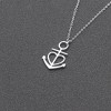 Ginger Lyne Collection Birthday Greeting Card Silver Anchor Heart Necklace