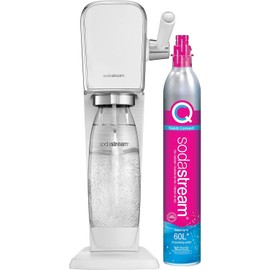 SodaStream Art Sparkling Water Maker (White) with CO2 and Dishwasher Safe Bottle