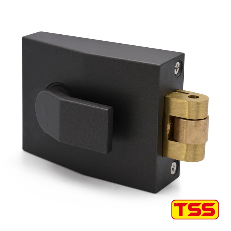 TSS Modern Style Rollerbolt Nightlatch, 60mm Backset, Push Pull Action