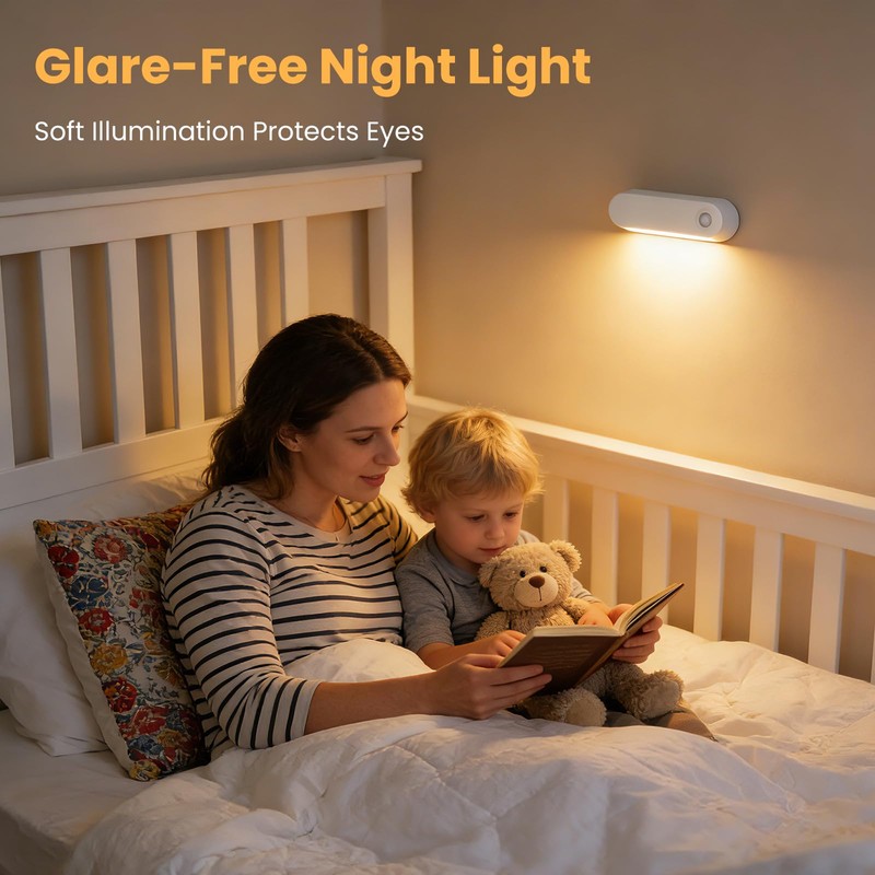 Fuligent Motion Sensor Night Light, 1800mAh Rechargeable Battery Operated Step