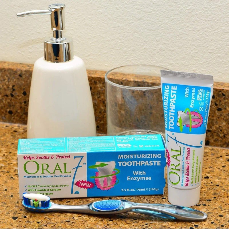 Oral7 Dry Mouth Toothpaste Containing Enzymes With Xylitol,