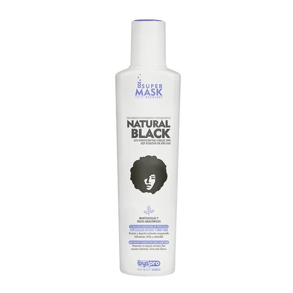 Super Mask Natural Black Hair Care Treatment Byspro Mantequillas Oleos Amazonicos | Bys Pro Tratamiento Cabellos Afro y Rizado 10.1oz-300ml