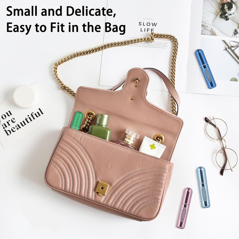 4 Pcs Perfume Travel Refillable, 5ml Travel Perfume Bottle Refillable,