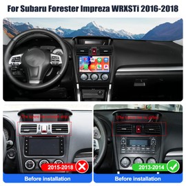 [4+64G] Car Radio for Subaru Forester Impreza WRX STi 2016-2018 with Wireless CarPlay Android Auto,9" Touchscreen Car Stereo with Mirror Link Voice Control WiFi/GPS,Bluetooth,FM/RDS SWC+Backup Camera