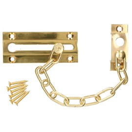 KOTARBAU® Door Chain Lock Gold Welded Door Restrictor Door Lock Chain Holder Burglary Protection Secondary Lock Additional Lock Lockable