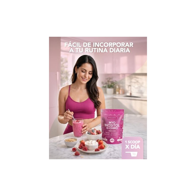 Myo Inositol Chiro Platinum 4000mg Fórmula Mejorada Folato Zinc Cromo