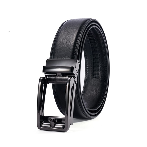 PlusZis 28"-60 "Men's Leather Ratchet Dress Belt Big And Tall