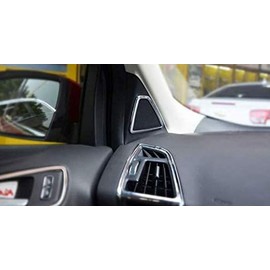MACHSWON Set of 2 Interior Silver Chrome A Pillar Door Stereo Speaker Sound Cover Trim for Escape Ku-ga 2014-2018