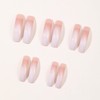 24Pcs Press on Nails Extra Long Curve Fake Nails Gradient