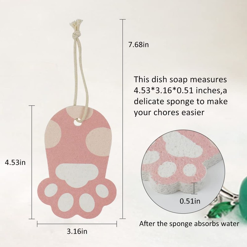 Ctpeng Kitchen Reusable Dish Cleaning Sponge Scrub Set of 2