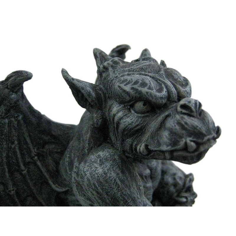 Poised Protector Winged Gargoyle Statue Guardian