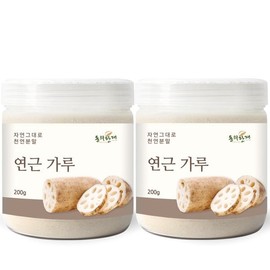 Donguihanjae 동의한재 100% 국산 연근 가루 분말 200g x 2개 Dong-ui-han-jae 100% Domestic Lotus Root Powder 200g x 2 Packs