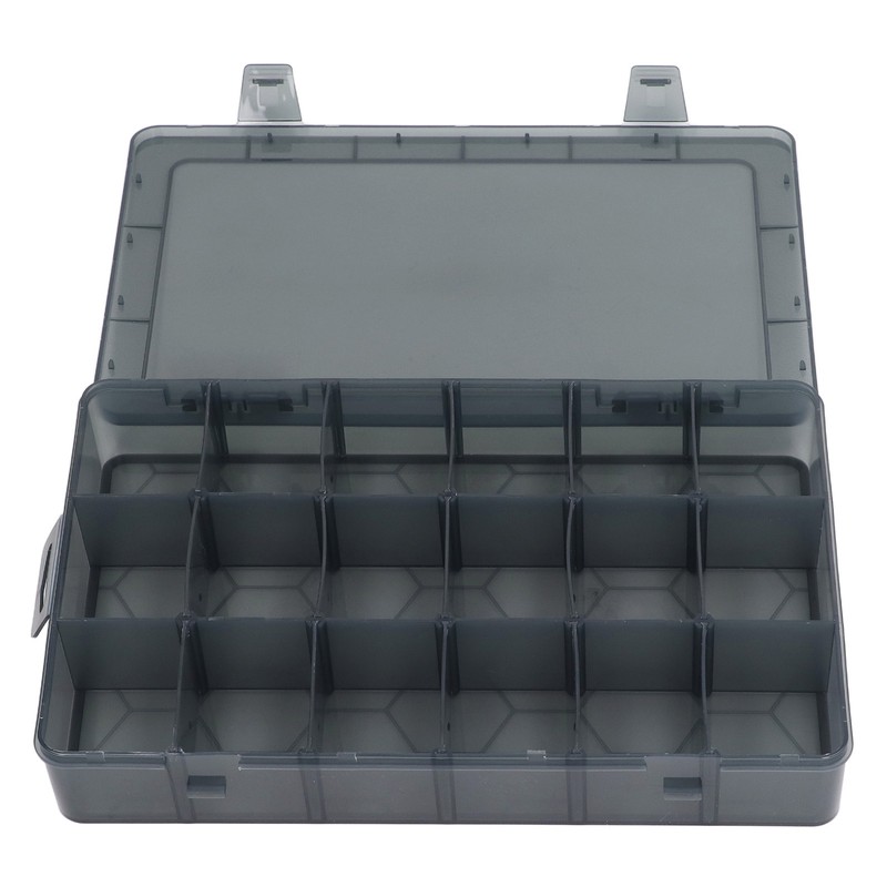 Multi Compartment Parts Box Removable Divider Transparent Plastic 18 Grids