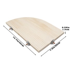 Bird Perch Stand Platform, 13.7 × 7.8 Inch Large Natural Wooden Small Animals Cage Shelf, Cage Accessories for Parrots Parakeets Cockatiels Rats Hamster Guinea Pig Conure Chinchillas