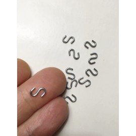 M01098 MOREZMORE 10pc Small S-Hooks Mini S-Hooks 8 mm for BJD Doll Spring-Hook Assembly Ball-Jointed Dolls Hooks