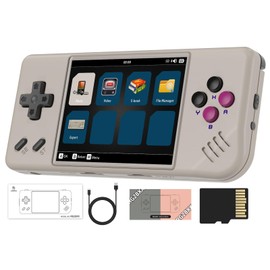 RG28XX Retro Handheld Game Console, 2.83 Inch IPS Screen Linux System Built-in 64G TF Card 5516 Games Support Multimedia Application and HDMI TV Output (Grey)