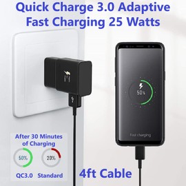 OEM Adaptive Quick Fast Charger Compatible with Bang & OLUFSEN Beoplay P2 Plus Full 15W Power Certified USB Type-C 5Gbps Data Cable. (2 Pack! / Black / 4FT, 1.2M)