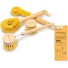 ECOGREEN Set de 4 Utensilios de Limpieza de Bambú y