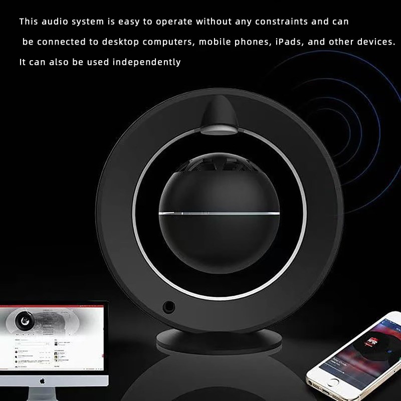 Magnetic Levitation Wireless Speaker, Suspended Floating Speakers with LED for