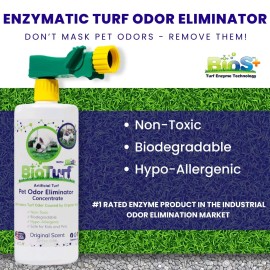 BioTurf BioS+ Artificial Turf Pet Odor Eliminator - Organic, Non-Toxic, Enzyme