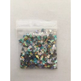babyEmma2007 V-Day Holo HEART Shape (Silver Heart) 3mm Glitter 1tsp-4Nail Art Face Craft-US