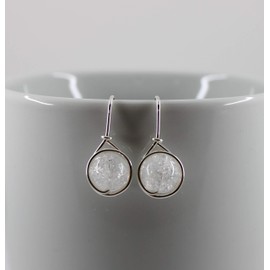 Earrings Noble - Gemstone Quartz Crystal - 925 Sterling Silver