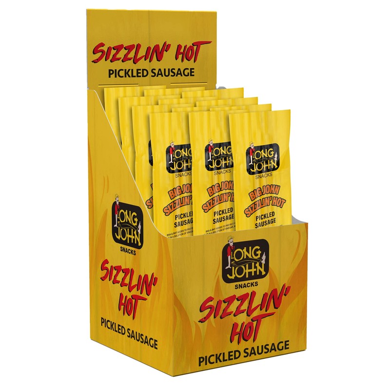 Long John Snacks Sizzlin' Hot Pickled Sausage – Pork &