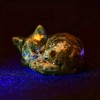 Natural Yooperlite Cat Carved Quartz Manifestation Stone Crystal Art Decor