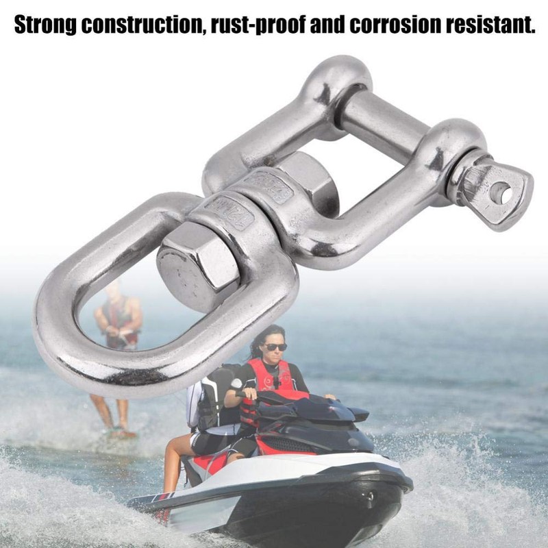 KIMISS Duty 304 Stainless Steel Swivel Ring Snap Rolling Shackle