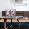 Frametigo Silver Plated Flat Edge Double Photo Frame - Fits